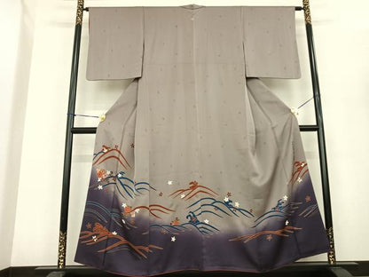 平和屋着物●世界的友禅作家　千地泰弘　色留袖　舞花文　暈し染め　正絹　逸品　AABF0425fy