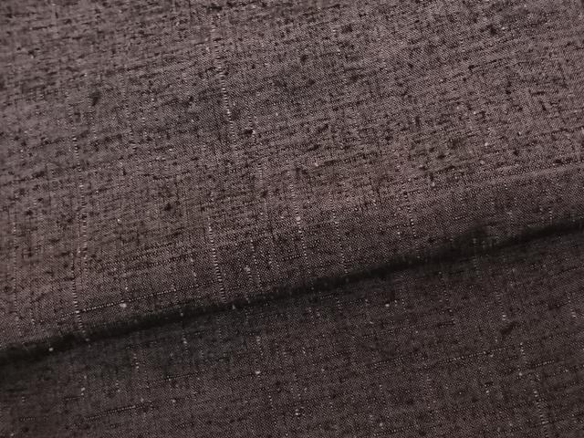 平和屋着物●上質な紬　色無地　深紫色　正絹　逸品　未使用　AABF0433fy