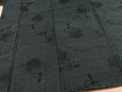平和屋着物●上質な紬　100亀甲　雪輪唐草文　正絹　逸品　AABF0435fy