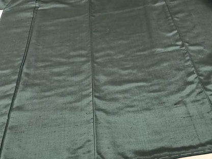 平和屋着物●上質な紬　色無地　御召茶色　正絹　逸品　未使用　AABF0436fy