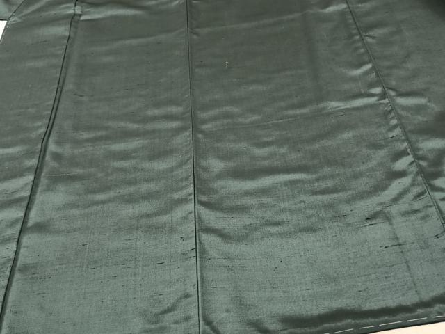 平和屋着物●上質な紬　色無地　御召茶色　正絹　逸品　未使用　AABF0436fy