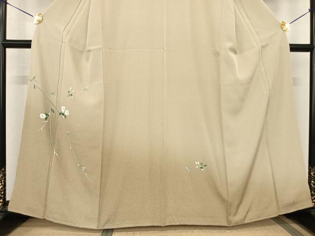 平和屋着物●訪問着　友禅　枝花文　暈し染め　正絹　逸品　未使用　AABF0440fy