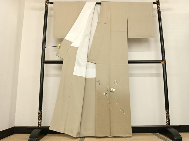 平和屋着物●訪問着　友禅　枝花文　暈し染め　正絹　逸品　未使用　AABF0440fy