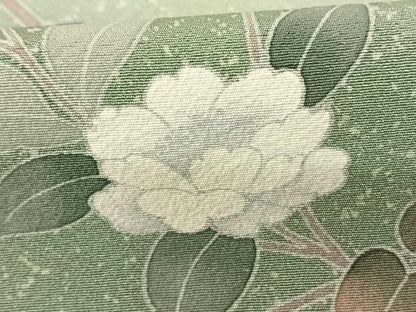 平和屋着物●訪問着　友禅　作家物　枝花文　暈し染め　正絹　逸品　AABF0442fy