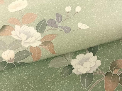 平和屋着物●訪問着　友禅　作家物　枝花文　暈し染め　正絹　逸品　AABF0442fy