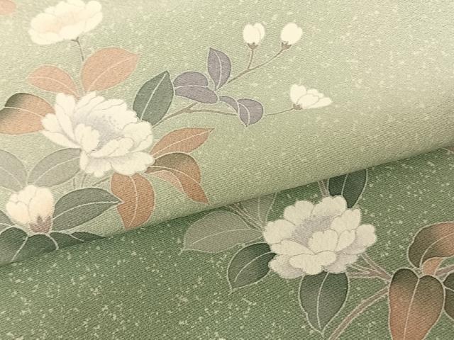 平和屋着物●訪問着　友禅　作家物　枝花文　暈し染め　正絹　逸品　AABF0442fy
