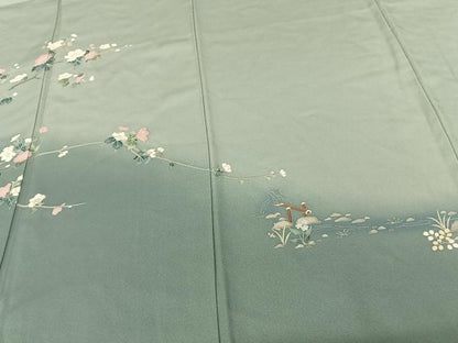 平和屋着物●訪問着　友禅　作家物　枝花文　暈し染め　正絹　逸品　AABF0448fy