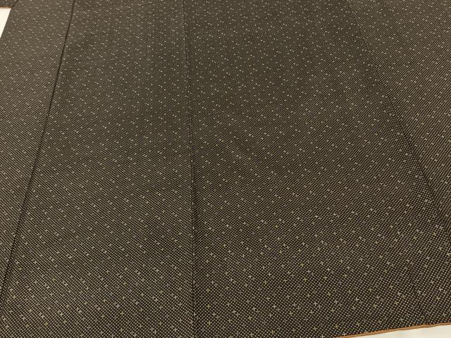 平和屋着物●本場大島紬　一元7マルキ　十字絣　正絹　逸品　AABF0450fy