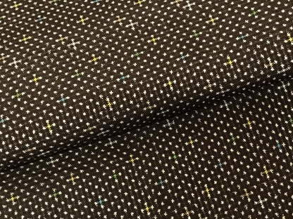 平和屋着物●本場大島紬　一元7マルキ　十字絣　正絹　逸品　AABF0450fy