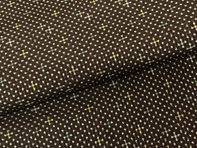平和屋着物●本場大島紬　一元7マルキ　十字絣　正絹　逸品　AABF0450fy