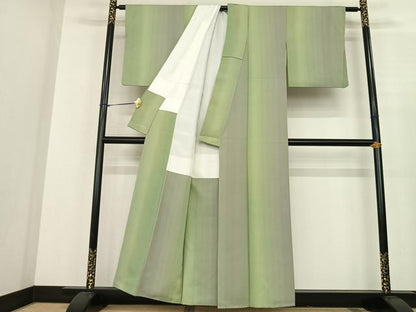 平和屋着物●上質な小紋　間道　正絹　逸品　AABF0451fy