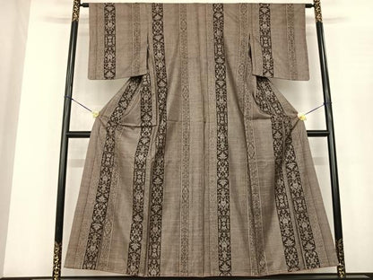 平和屋着物●本場大島紬　カタス9マルキ　吉祥花間道　正絹　逸品　AABF0453fy