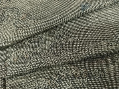 平和屋着物●本場大島紬　カタス9マルキ　立波文　正絹　逸品　未使用　AABF0454fy