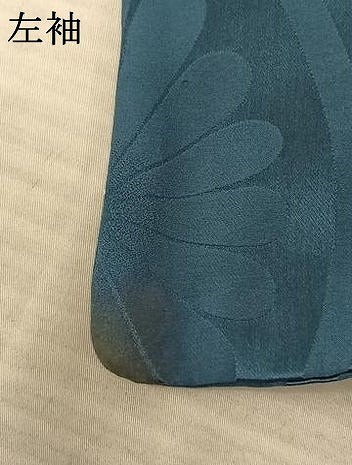 平和屋着物●男性　色無地　立涌花地紋　紺鼠色　正絹　逸品　AABF0460fy