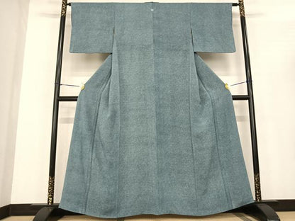 平和屋着物●安達一貫　江戸小紋　鮫小紋柄　正絹　逸品　AABF0461fy