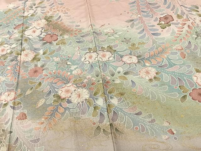 平和屋着物●訪問着 作家物 絞り 辻が花 暈し染め 金彩 正絹 逸品 AABF0465fy