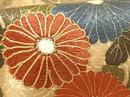 平和屋着物●訪問着 作家物 駒刺繍 花丸文 暈し染め 金彩 ロング丈 正絹 逸品 AABF0469fy