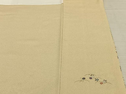平和屋着物●訪問着 友禅 風景文 鬼しぼ縮緬 正絹 逸品 AABF0470fy