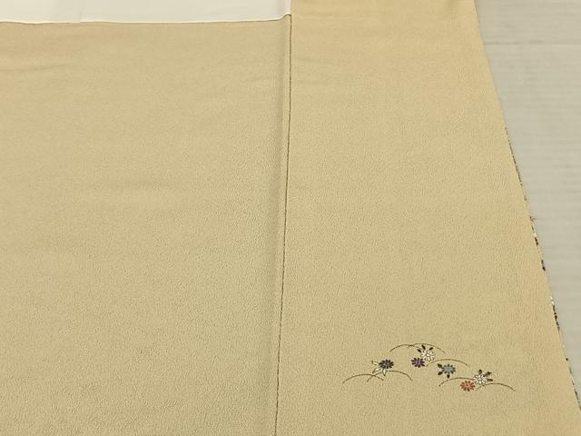 平和屋着物●訪問着 友禅 風景文 鬼しぼ縮緬 正絹 逸品 AABF0470fy