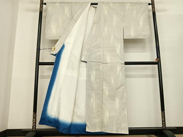 平和屋着物●本場大島紬 白大島 カタス7マルキ 霞文 正絹 逸品 AABF0471fy