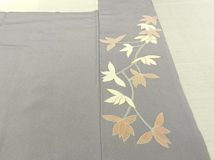 平和屋着物●訪問着 友禅 枝花文 金彩 正絹 逸品 AABF0477fy