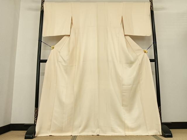 平和屋着物●上質な小紋 縞 ロング丈 正絹 逸品 AABF0479fy