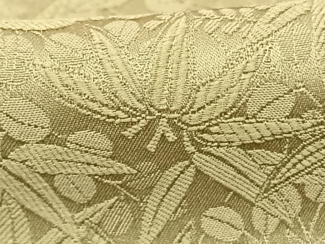 平和屋着物●上質な色無地 草葉地紋 蒸栗色 さが美扱い 正絹 逸品 未使用 AABF0483fy