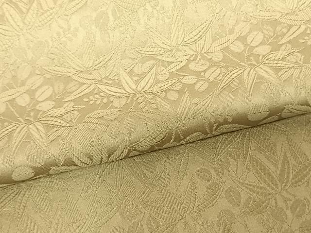 平和屋着物●上質な色無地 草葉地紋 蒸栗色 さが美扱い 正絹 逸品 未使用 AABF0483fy