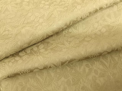 平和屋着物●上質な色無地 草葉地紋 蒸栗色 さが美扱い 正絹 逸品 未使用 AABF0483fy