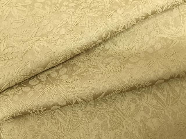 平和屋着物●上質な色無地 草葉地紋 蒸栗色 さが美扱い 正絹 逸品 未使用 AABF0483fy
