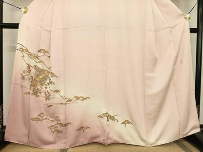 平和屋着物●金彩友禅 卓越技能者・名工・和田光正 訪問着 陶器花文 暈し染め 金銀彩 正絹 逸品 AABF0484fy