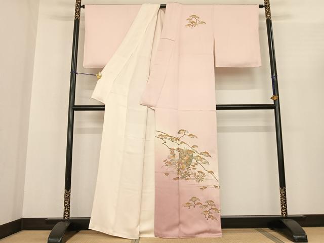 平和屋着物●金彩友禅 卓越技能者・名工・和田光正 訪問着 陶器花文 暈し染め 金銀彩 正絹 逸品 AABF0484fy