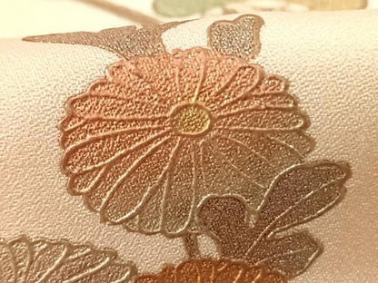 平和屋着物●金彩友禅 卓越技能者・名工・和田光正 訪問着 陶器花文 暈し染め 金銀彩 正絹 逸品 AABF0484fy