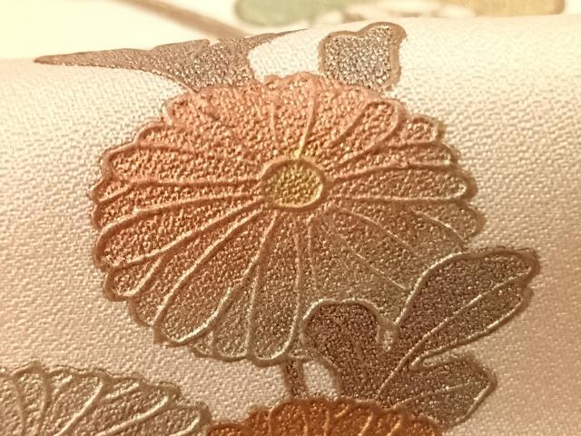 平和屋着物●金彩友禅 卓越技能者・名工・和田光正 訪問着 陶器花文 暈し染め 金銀彩 正絹 逸品 AABF0484fy
