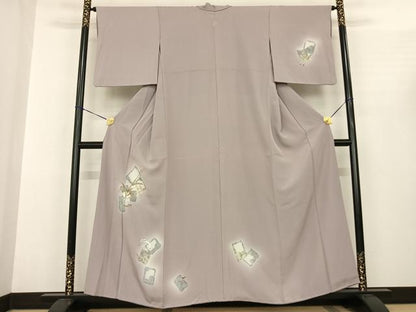 平和屋着物●訪問着 竹屋町刺繍 兎 色紙重ね文 暈し染め 金彩 金銀糸 正絹 逸品 AABF0485fy