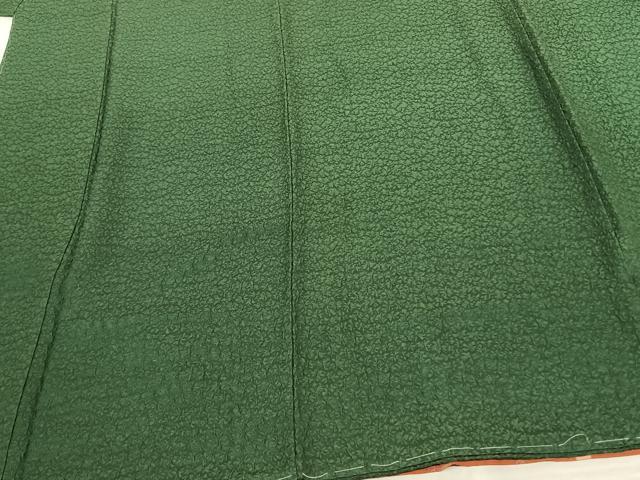 平和屋着物●豪華振袖 花尽くし地紋 緑青色 正絹 逸品 AABF0486fy