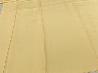 平和屋着物●上質な色無地 淡黄色 正絹 逸品 AABF0487fy