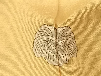 平和屋着物●上質な色無地 淡黄色 正絹 逸品 AABF0487fy