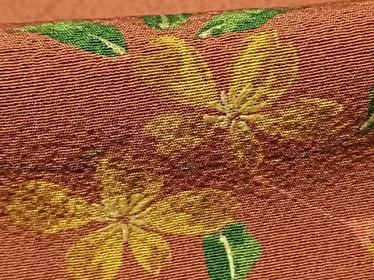平和屋着物●訪問着 手描き 枝花文 暈し染め 正絹 逸品 AABF0491fy
