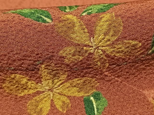 平和屋着物●訪問着 手描き 枝花文 暈し染め 正絹 逸品 AABF0491fy