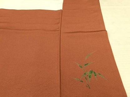 平和屋着物●訪問着 手描き 枝花文 暈し染め 正絹 逸品 AABF0491fy