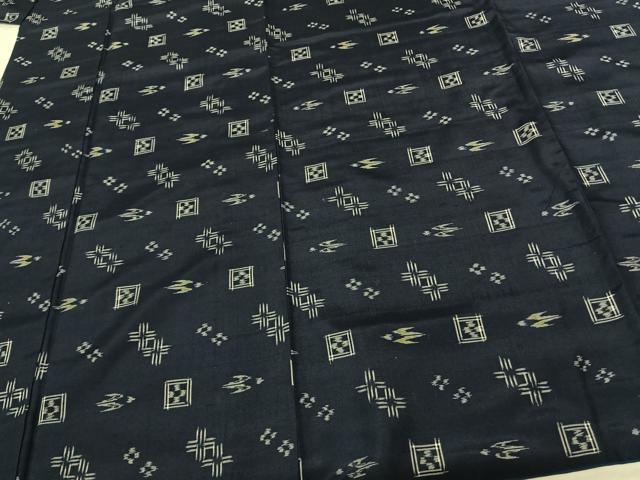平和屋着物●本場琉球絣 紬 正絹 逸品 AABF0492fy