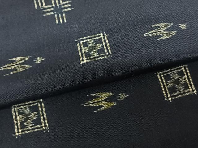 平和屋着物●本場琉球絣 紬 正絹 逸品 AABF0492fy