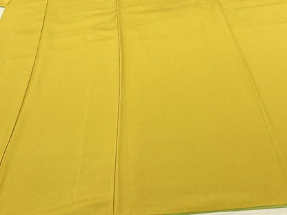 平和屋着物●豪華振袖 黄金色 正絹 逸品 AABF0496fy