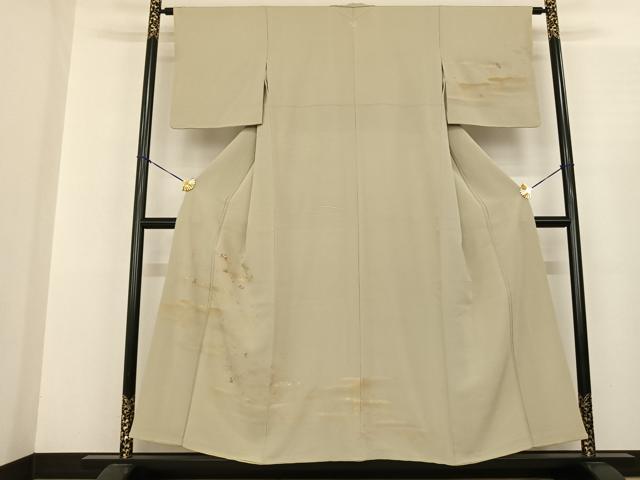 平和屋着物●訪問着 駒刺繍 花鳥文 暈し染め 金銀彩 正絹 逸品 AABF0499fy