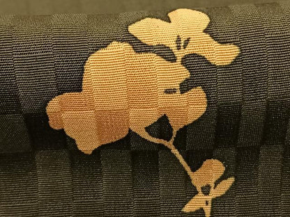 平和屋着物●上質な小紋 草花文 正絹 逸品 AABF0500fy