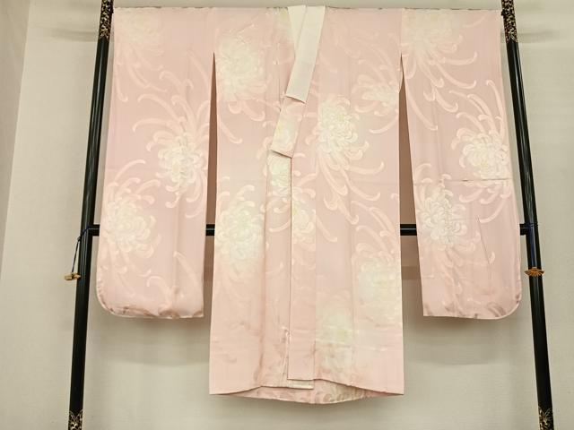 平和屋着物●振袖用長襦袢 袷 彩ぼかし 舞花文 正絹 逸品 AABF0501fy