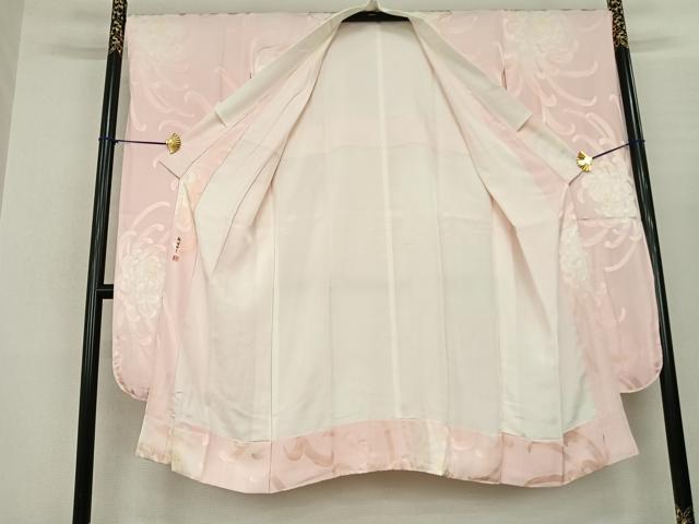 平和屋着物●振袖用長襦袢 袷 彩ぼかし 舞花文 正絹 逸品 AABF0501fy