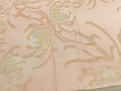 平和屋着物●振袖用長襦袢 袷 彩ぼかし 舞花文 正絹 逸品 AABF0501fy