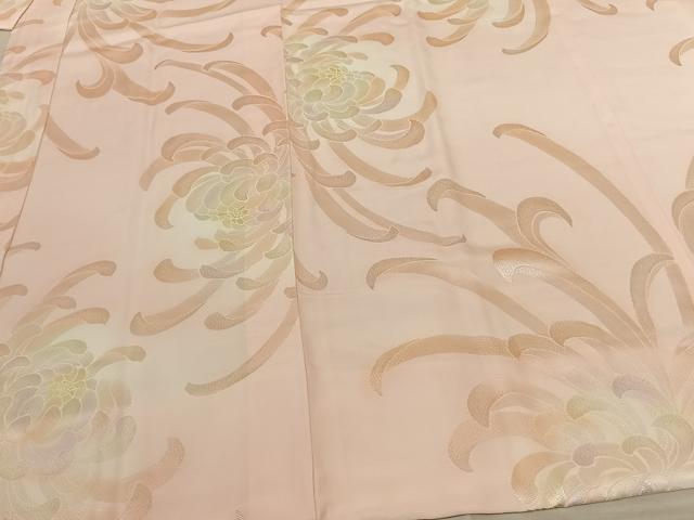 平和屋着物●振袖用長襦袢 袷 彩ぼかし 舞花文 正絹 逸品 AABF0501fy